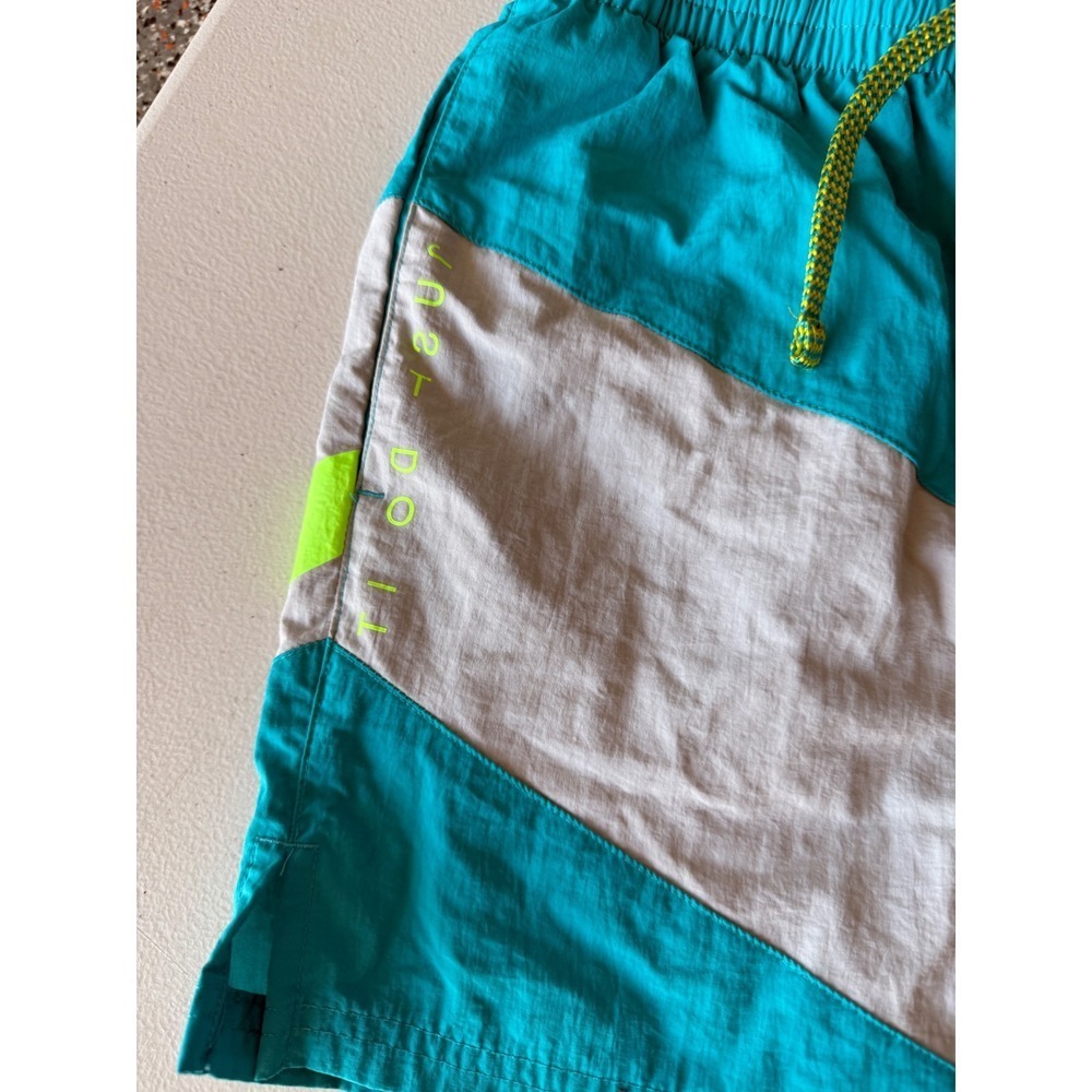 Nike Mens Colorblock Swim Trunks Teal Yellow Grey Mesh Lined Shorts Small - Picture 5 of 5
